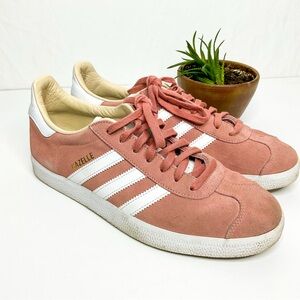 ADIDAS Gazelle Women's Pink Suede Sneakers | Classic 3-Stripe | Size 9